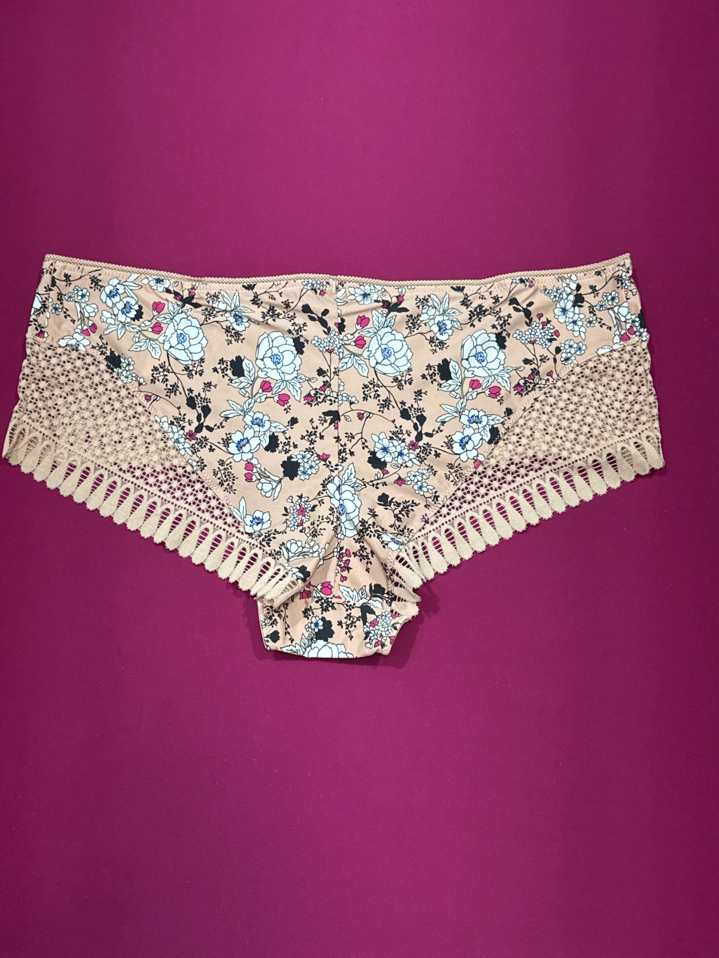 Culotte Bestform beige à fleurs