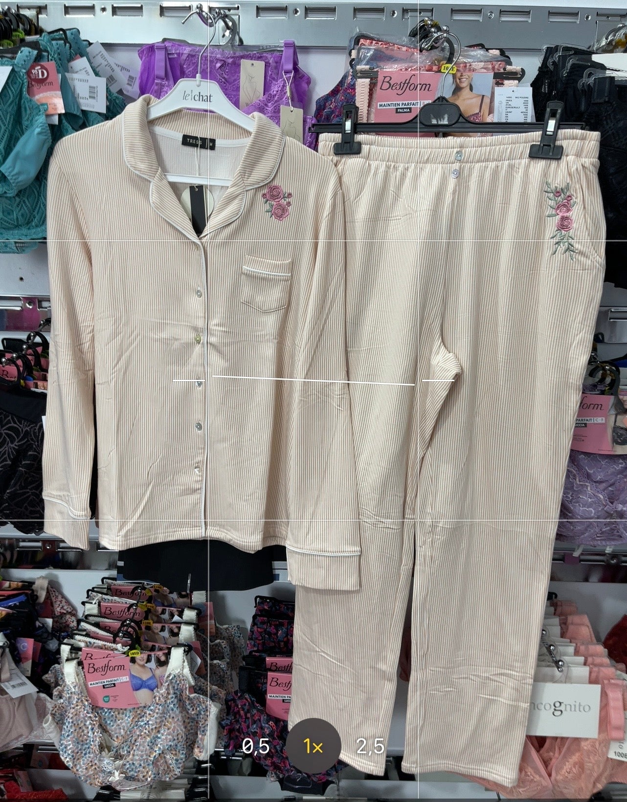 Pyjama tress boutonné coton