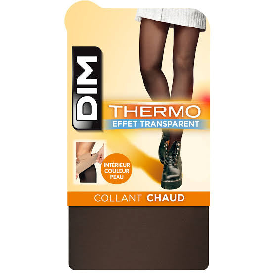 Collant chaud effet transparent