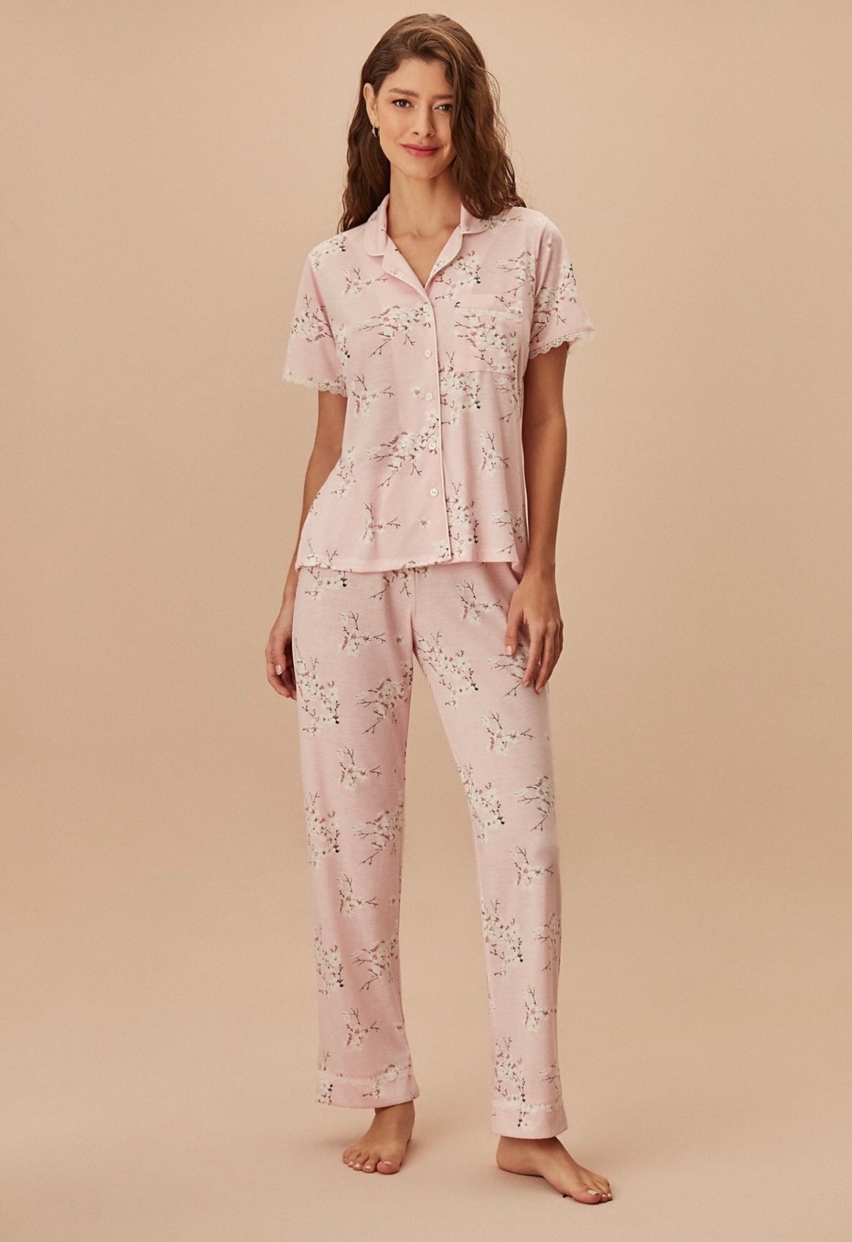 🇹🇷Jolie Pyjama SUWEN rose à fleurs 🌸