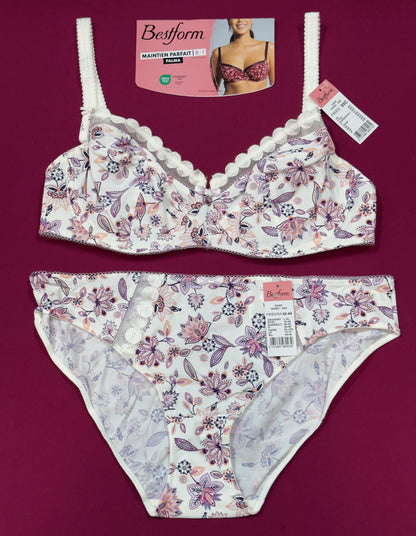 🇫🇷Bestform Palma Blanc à fleurs🪻