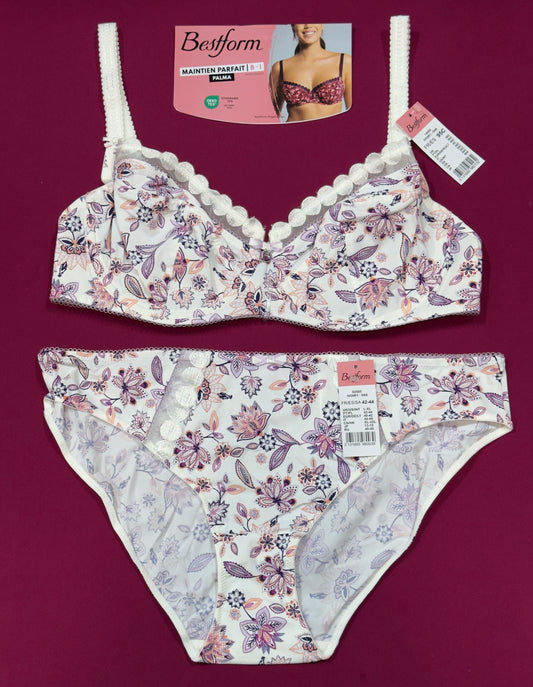 🇫🇷Bestform Palma Blanc à fleurs🪻