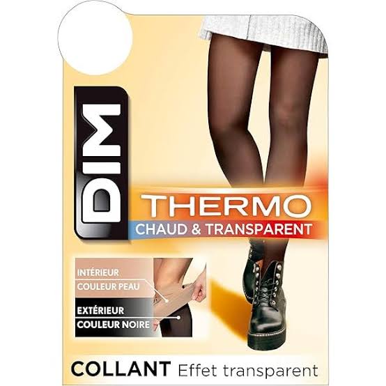Collant chaud effet transparent