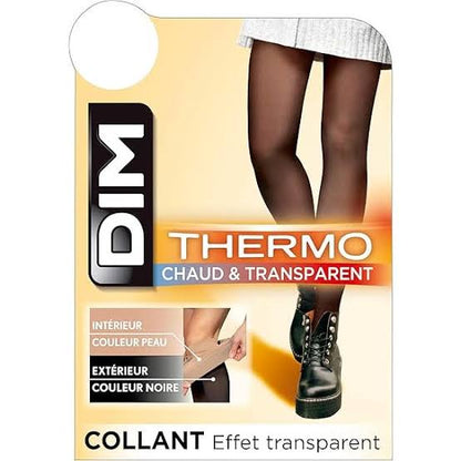 Collant chaud effet transparent
