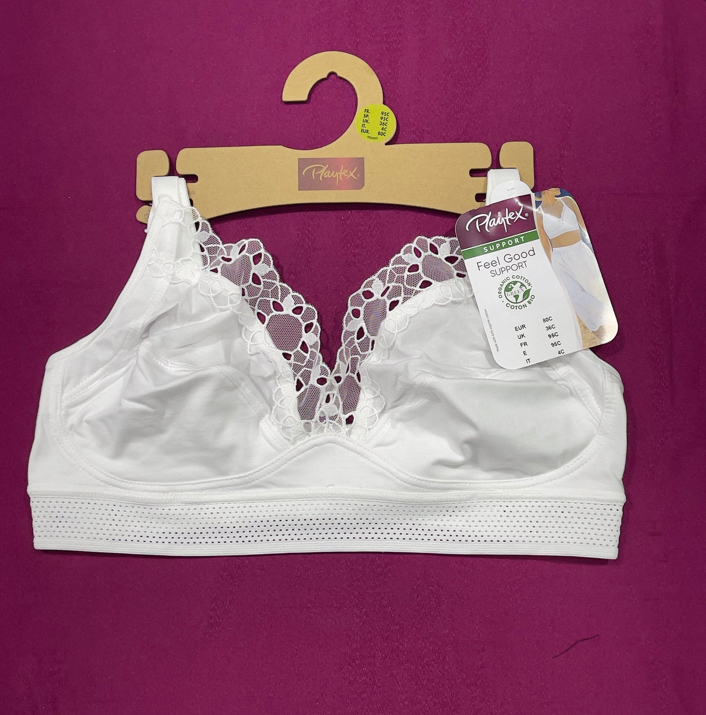 Playtex feel good support 65% coton