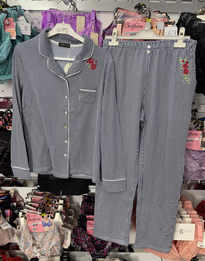 Pyjama tress boutonné coton