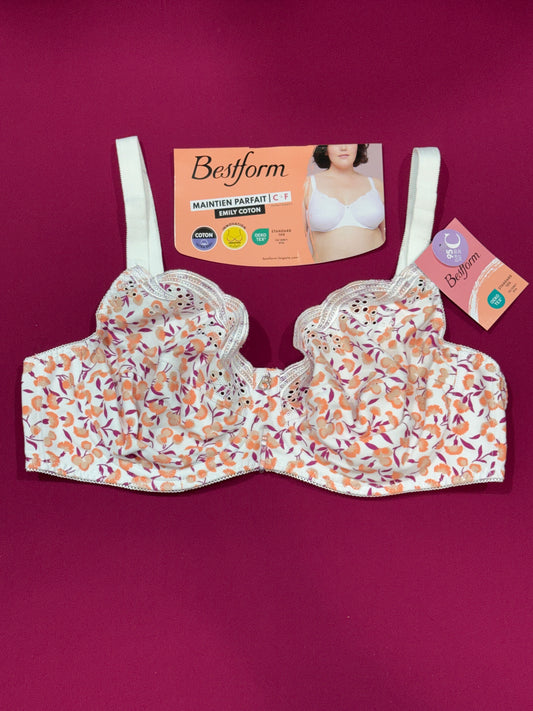 Emily coton blanc à fleurs