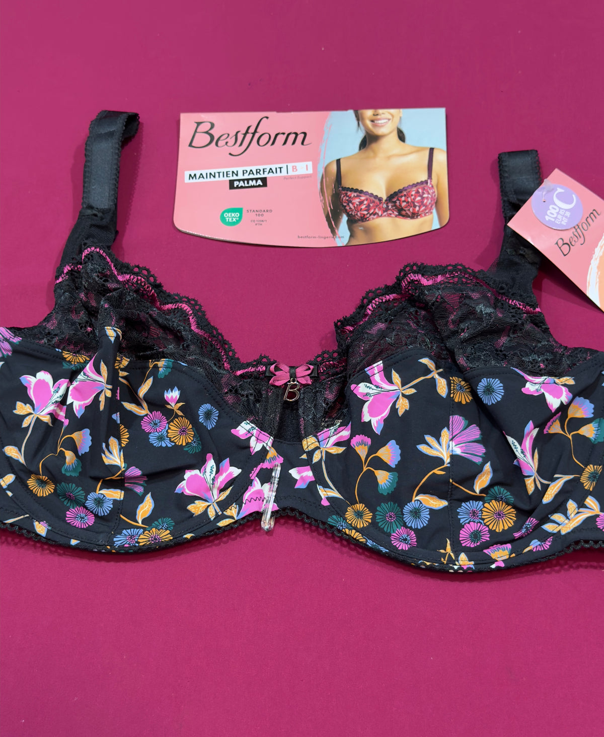 🇫🇷Bestform luccia noir à fleurs 🖤🌺