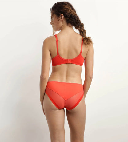 Dim Generous en microfibre et tulle Rouge Feu 🔥