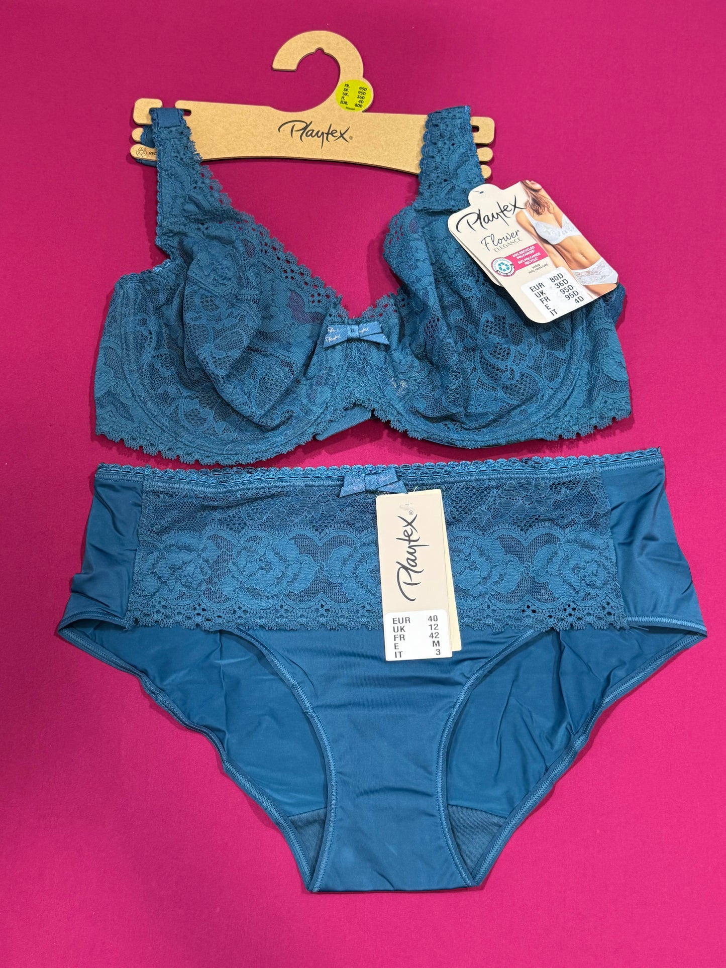 Ensemble Playtex vert pin