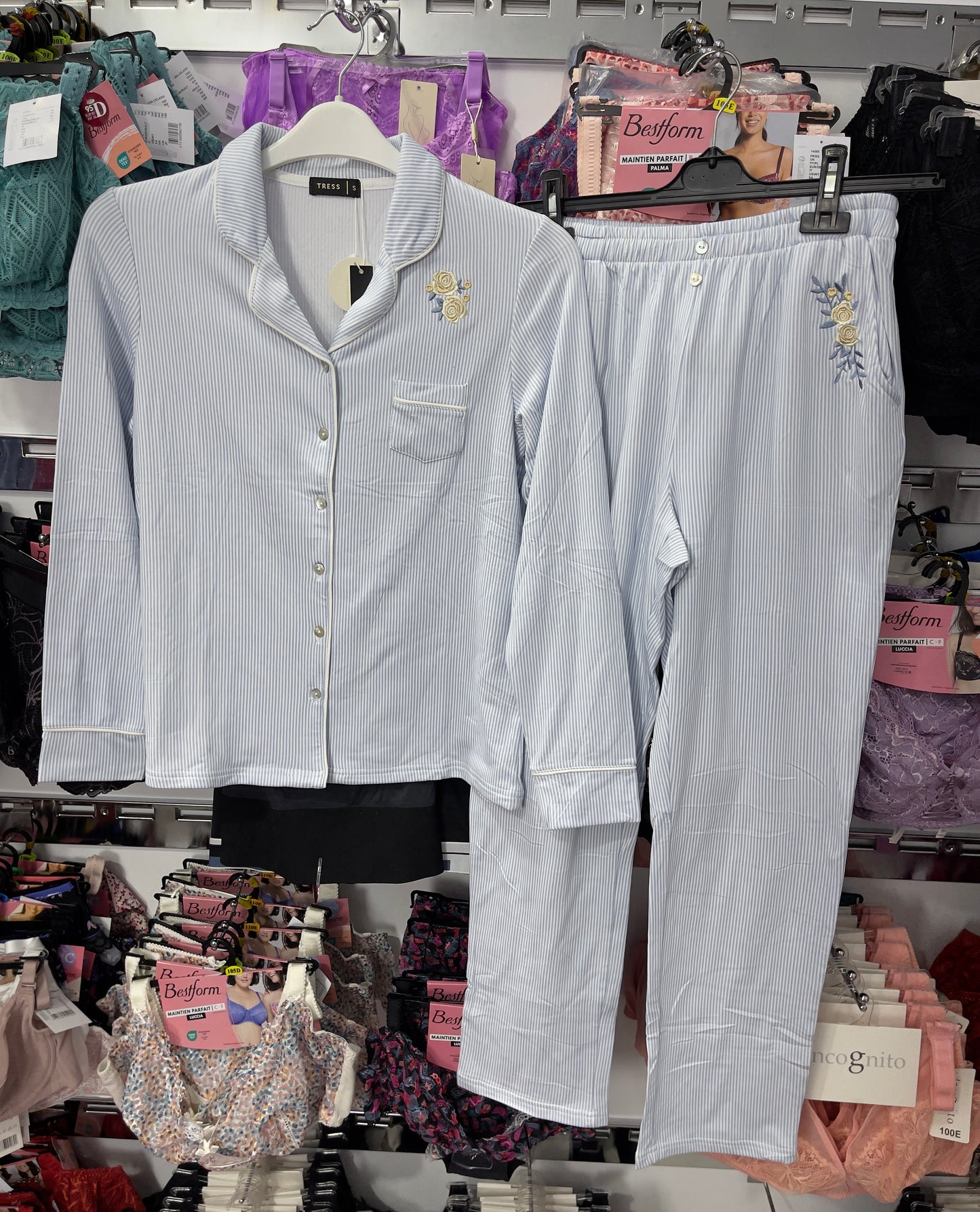 Pyjama tress boutonné coton