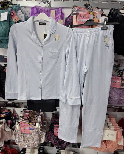 Pyjama tress boutonné coton