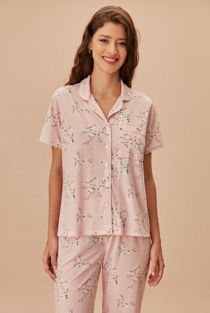 🇹🇷Jolie Pyjama SUWEN rose à fleurs 🌸