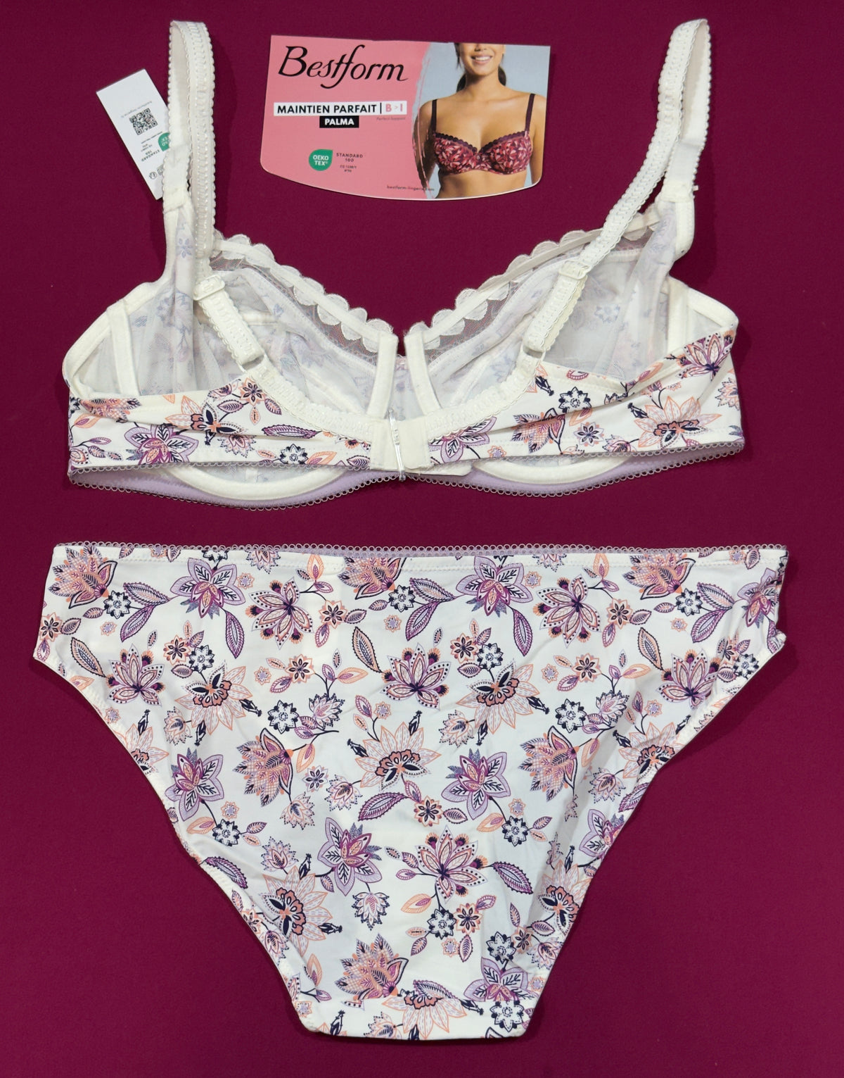 🇫🇷Bestform Palma Blanc à fleurs🪻