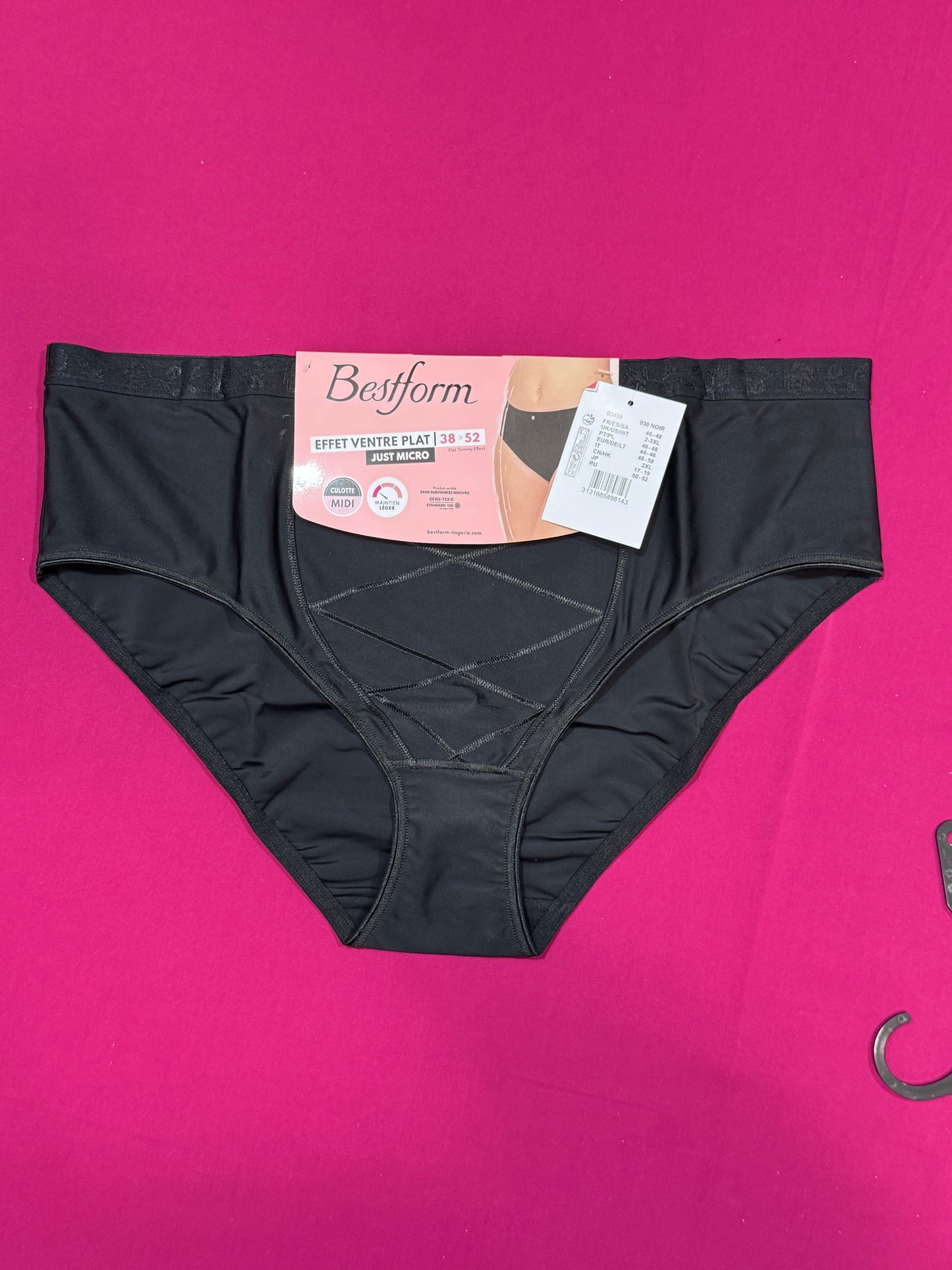 Culotte ventre plat noir Just micro Bestform