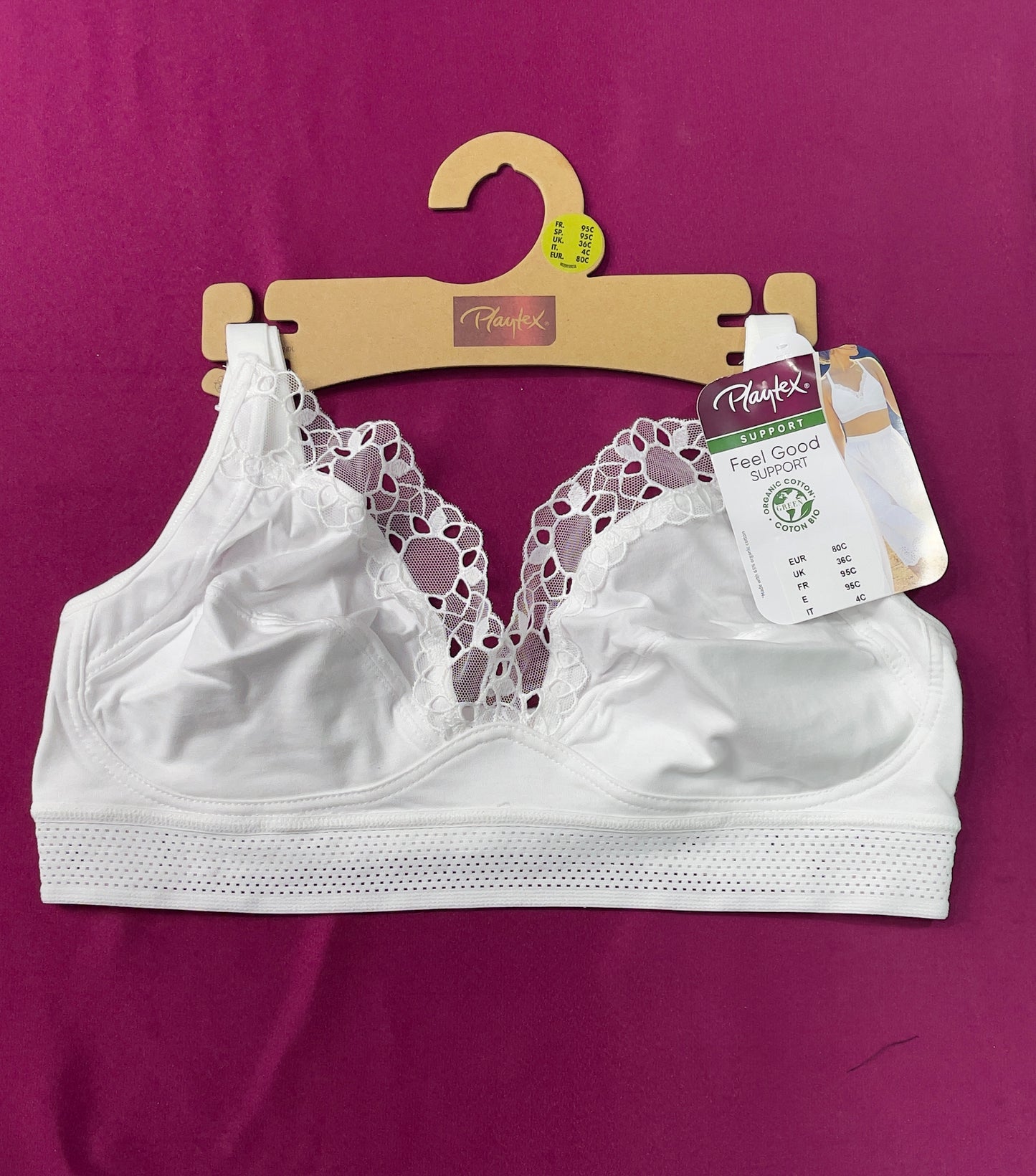 Playtex feel good support 65% coton